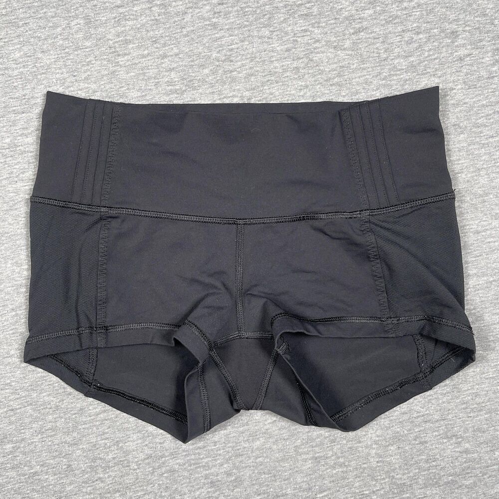Lululemon Hot Pants Womens 2 Black High Waist Running Workout Walking
